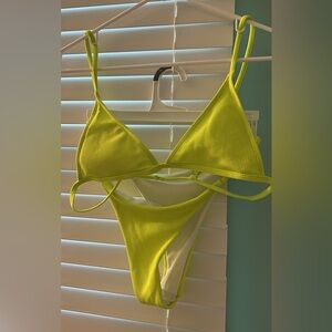 SHEIN Neon Yellow Bikini Set